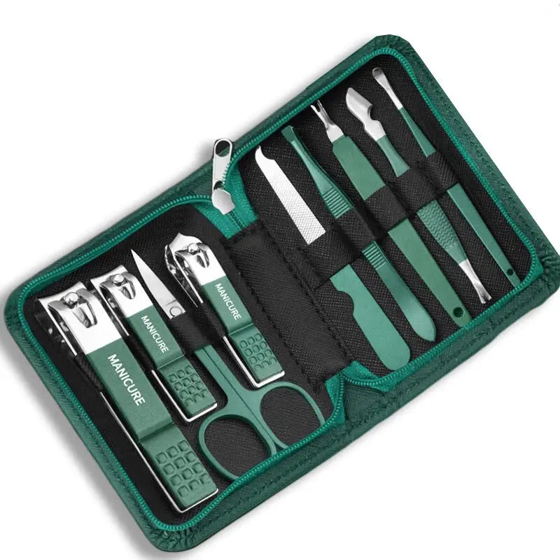 Professional Nail Care Kit Stainless Steel Manicure & Pedicure Set Nail Clipper Set with Travel Case