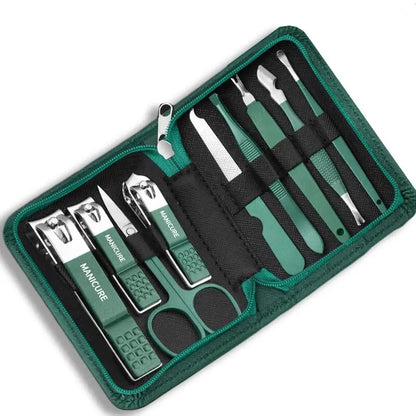 Professional Nail Care Kit Stainless Steel Manicure & Pedicure Set Nail Clipper Set with Travel Case