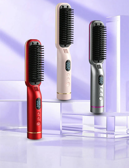 Portable Hair Straightener Comb & Curling Comb