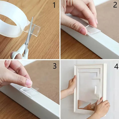 Double sided Adhesive Tape Extra Strong Waterproof Transparent Traceless Tape