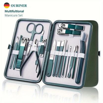 Professional Nail Care Kit Stainless Steel Manicure & Pedicure Set Nail Clipper Set with Travel Case