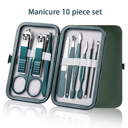 Professional Nail Care Kit Stainless Steel Manicure & Pedicure Set Nail Clipper Set with Travel Case