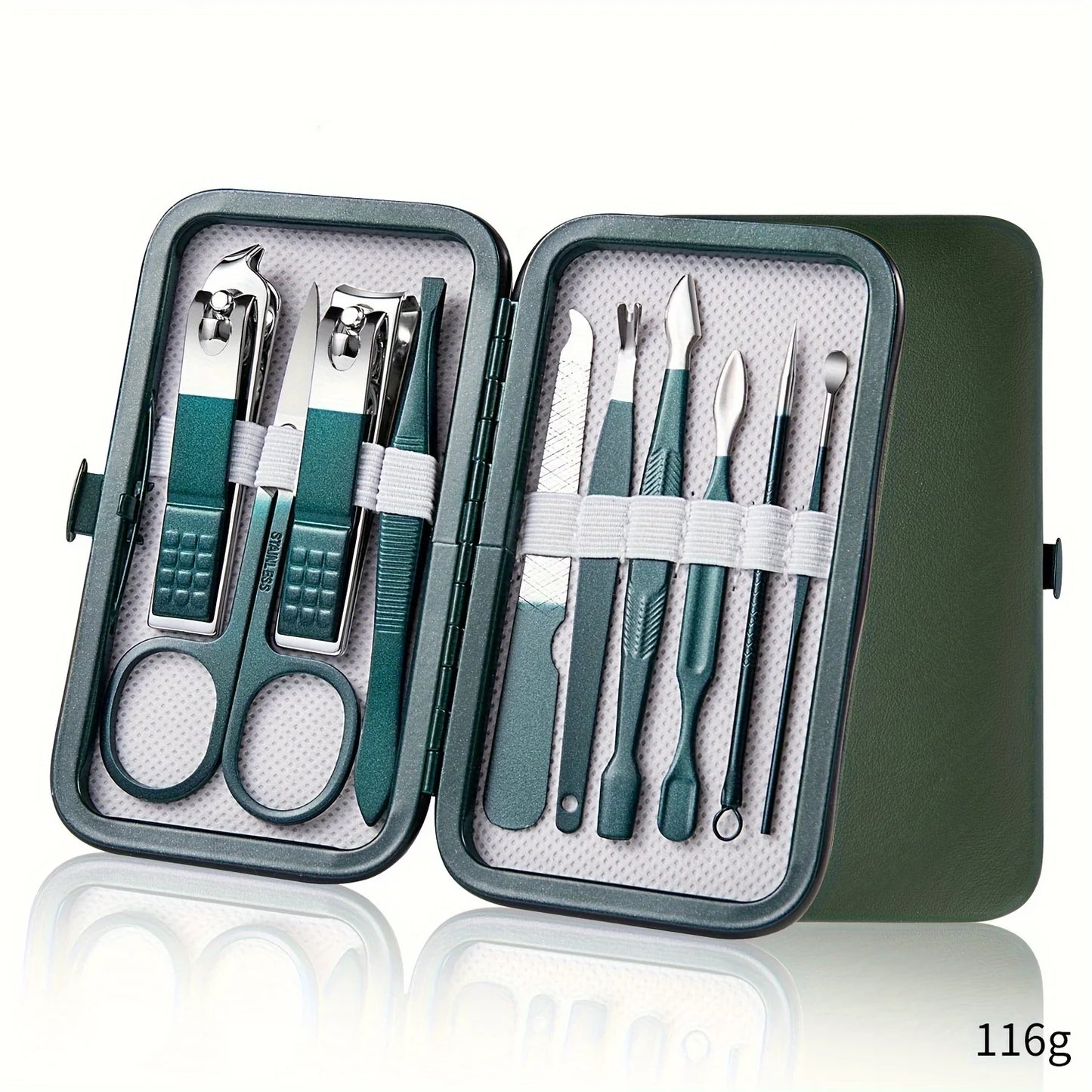 Professional Nail Care Kit Stainless Steel Manicure & Pedicure Set Nail Clipper Set with Travel Case