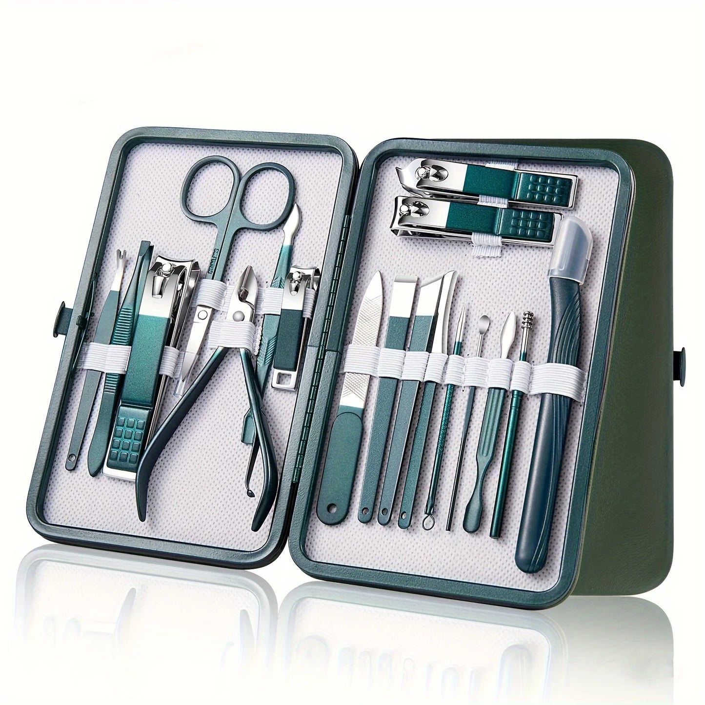 Professional Nail Care Kit Stainless Steel Manicure & Pedicure Set Nail Clipper Set with Travel Case