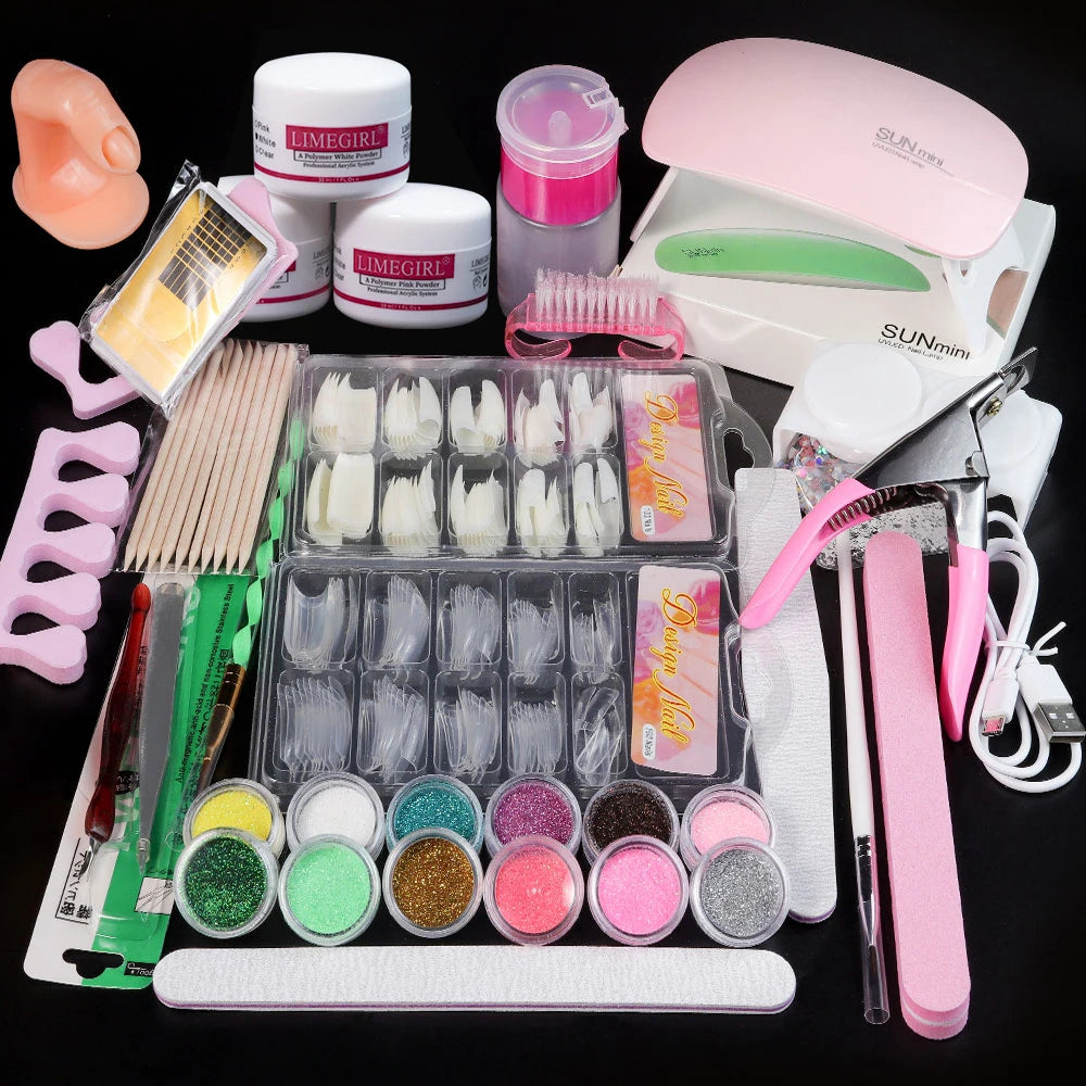 Nail Acrylic Powder and Liquid Monomer Nails Art Decoration For Manicure Set