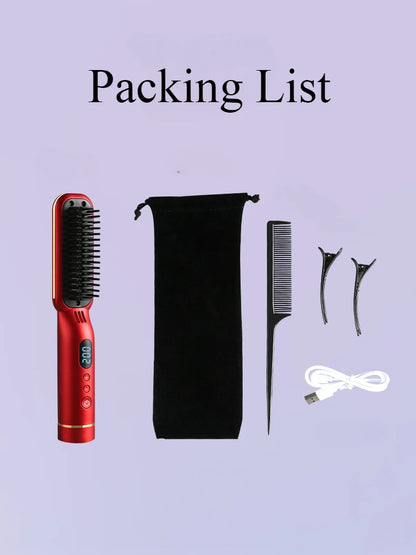 Portable Hair Straightener Comb & Curling Comb