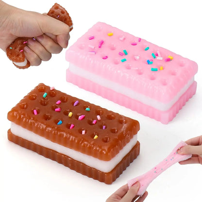 2 PCS Cookie Sticky Taba Squishy Fidget Toys
