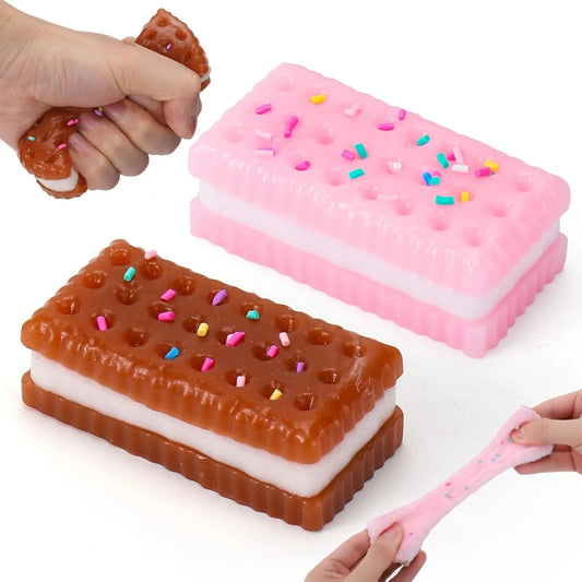 2 PCS Cookie Sticky Taba Squishy Fidget Toys