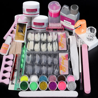 Nail Acrylic Powder and Liquid Monomer Nails Art Decoration For Manicure Set