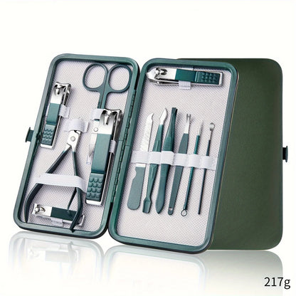 Professional Nail Care Kit Stainless Steel Manicure & Pedicure Set Nail Clipper Set with Travel Case