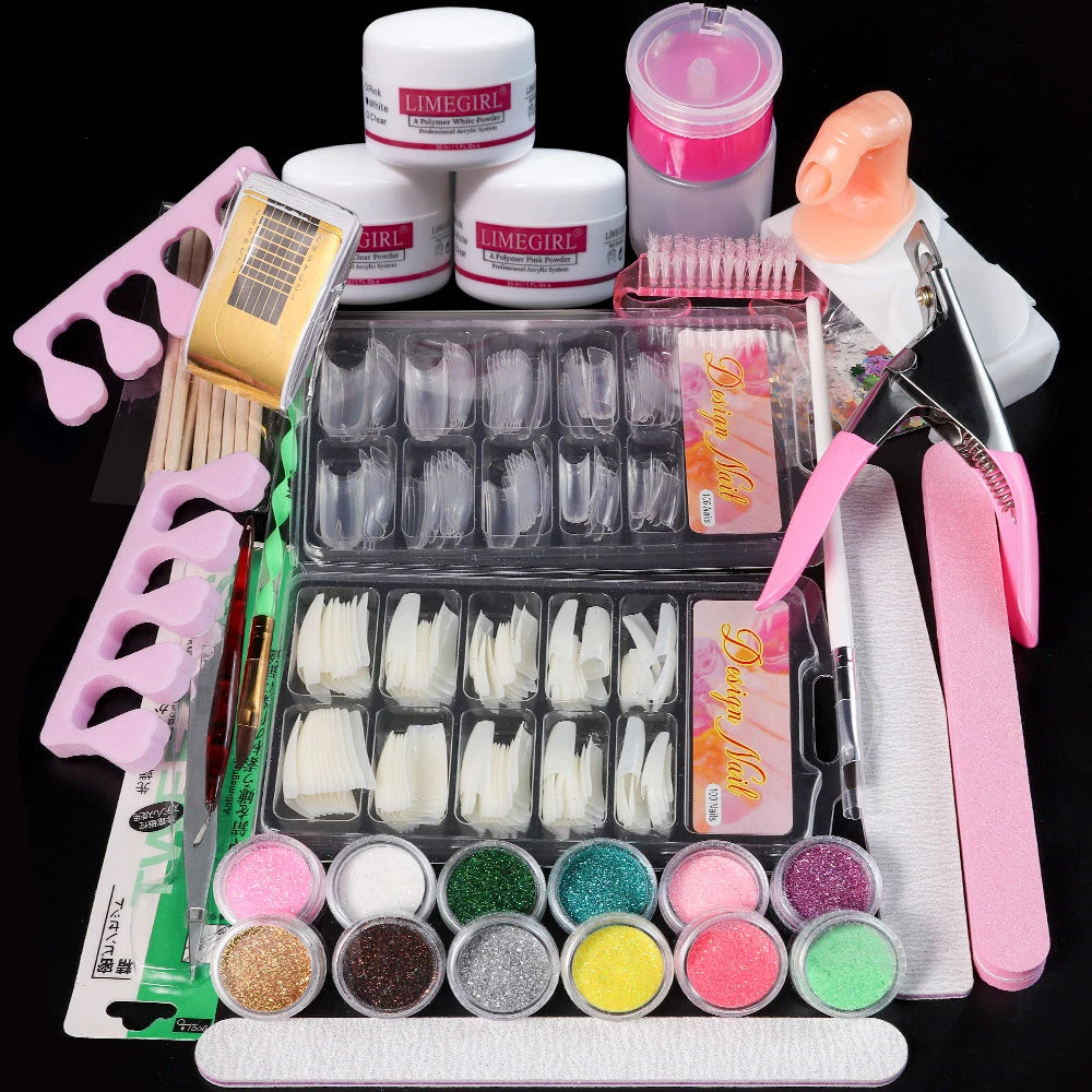 Nail Acrylic Powder and Liquid Monomer Nails Art Decoration For Manicure Set